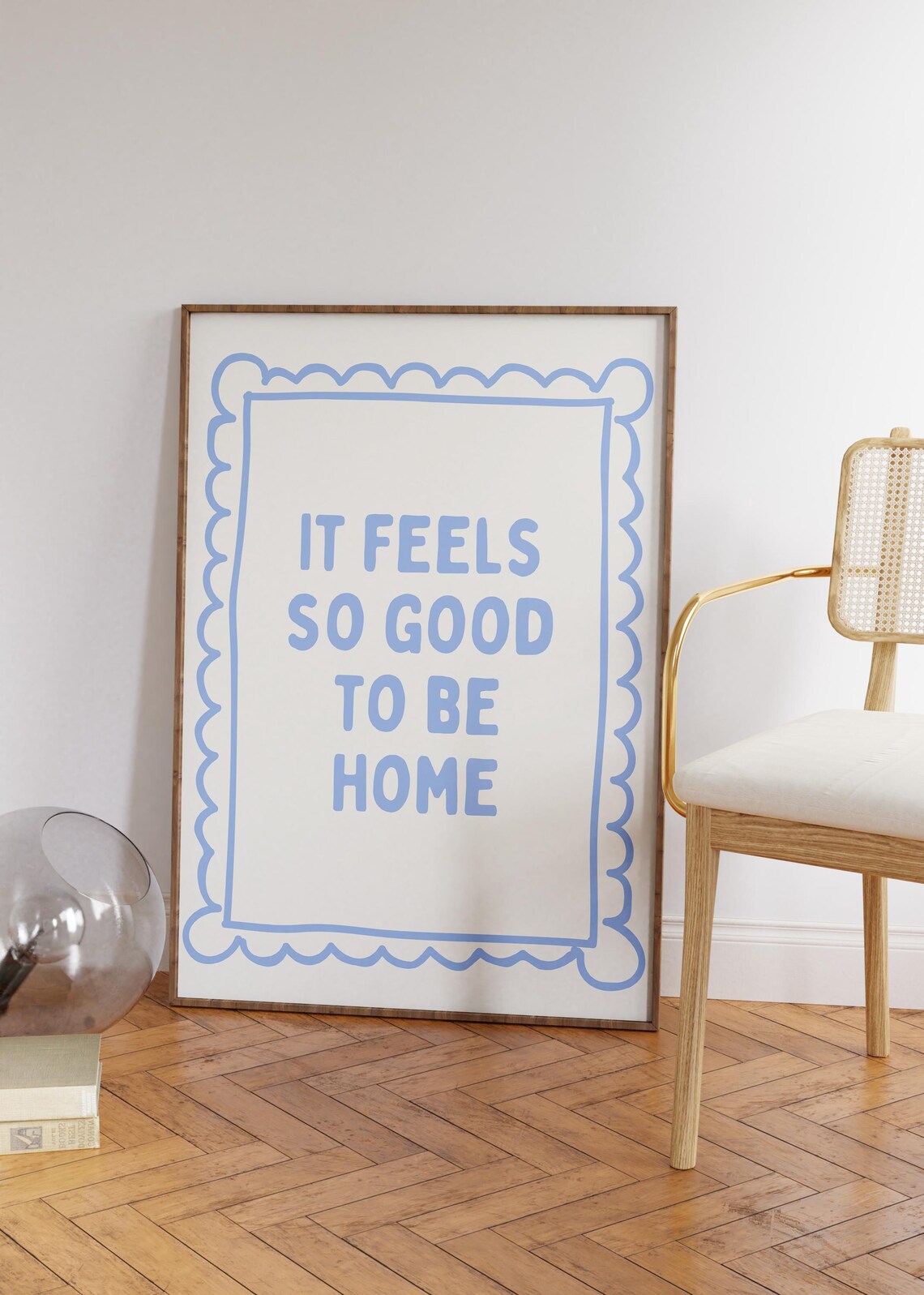 It Feels So Good To Be Home Retro Quote Art Print - Image 3