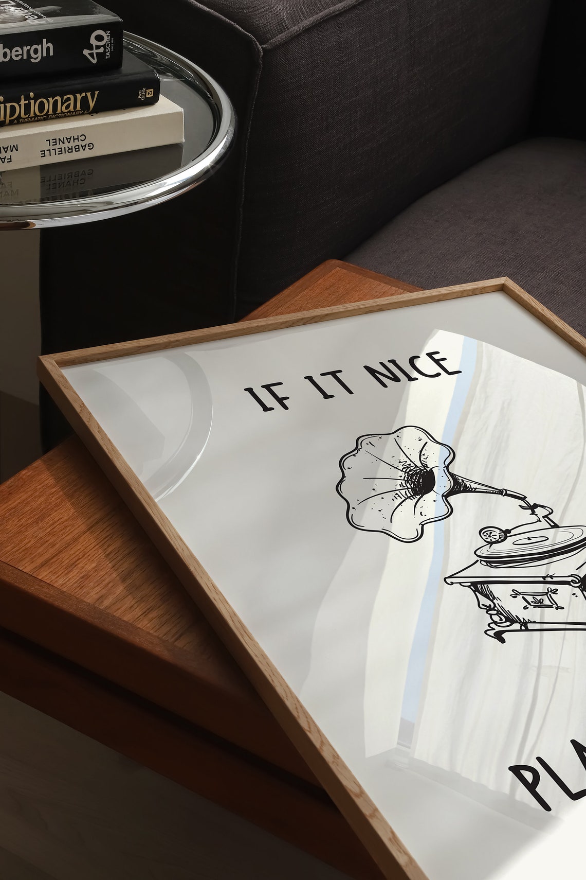 If It Nice Play It Twice Vintage Gramophone Music Quote Poster - Image 4