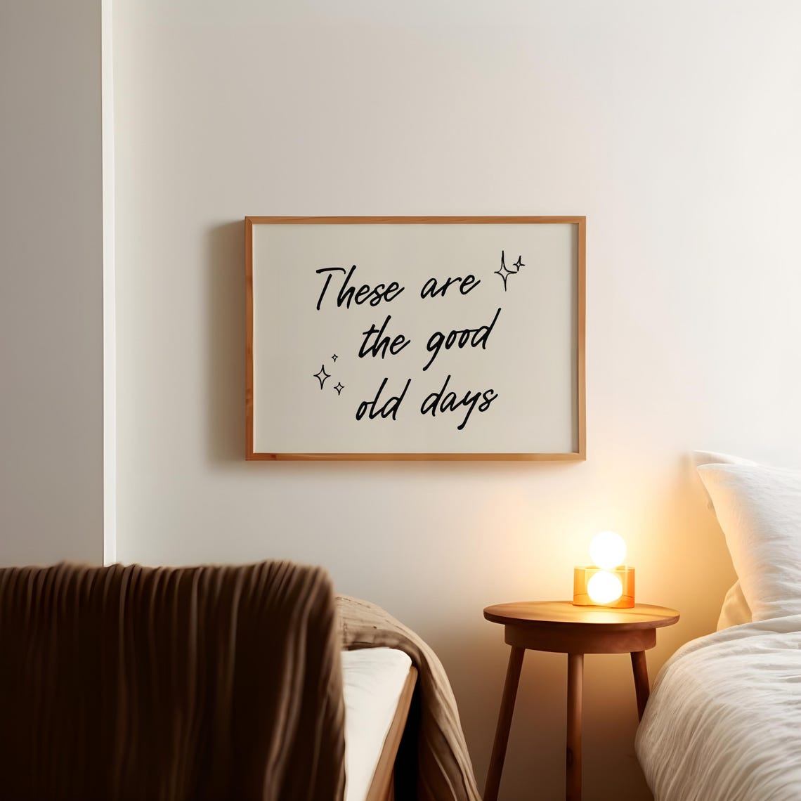 These Are the Good Old Days Script Typography Nostalgic Quote Poster - Image 3