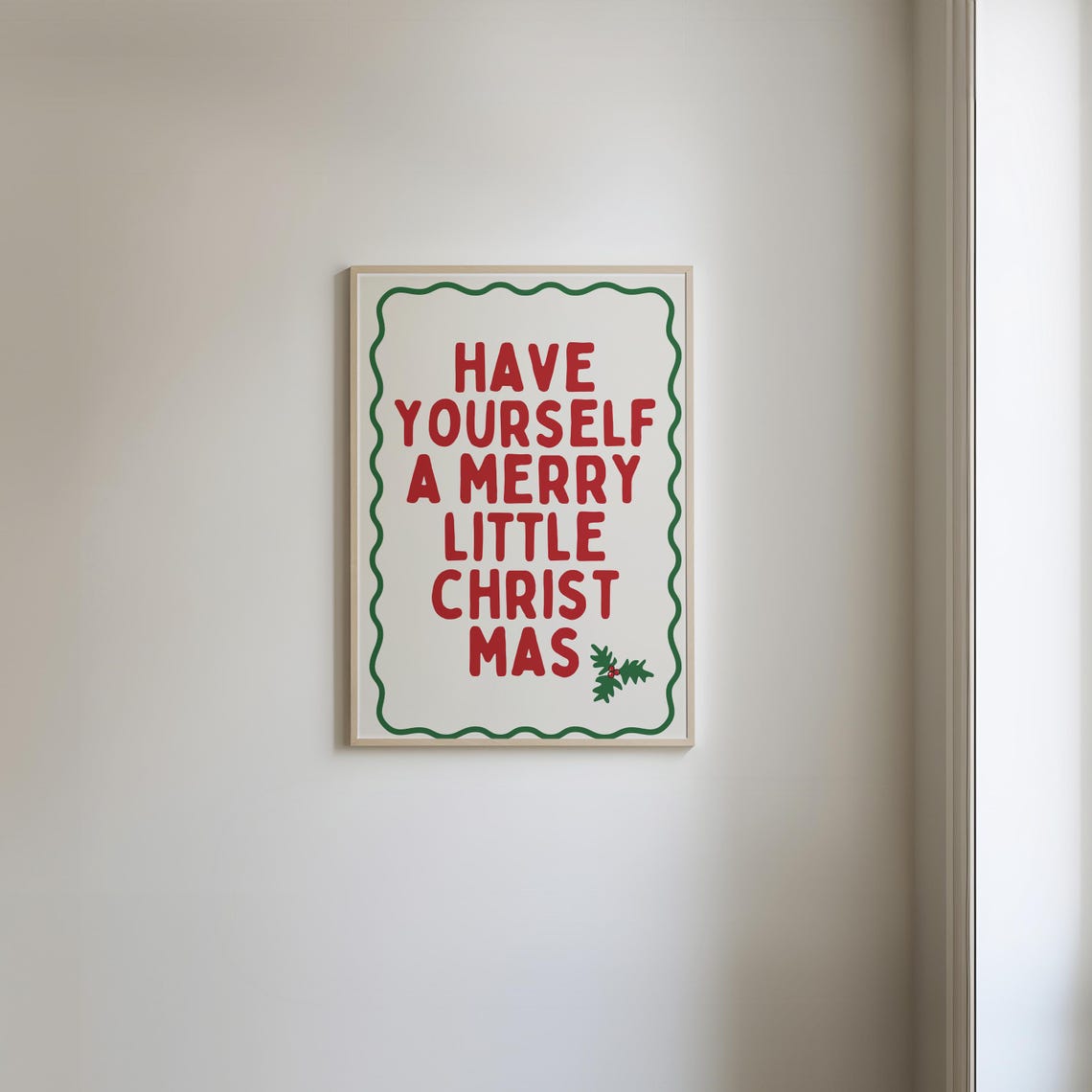 Have Yourself A Merry Little Christmas Bold Red Classic Poster - Image 2