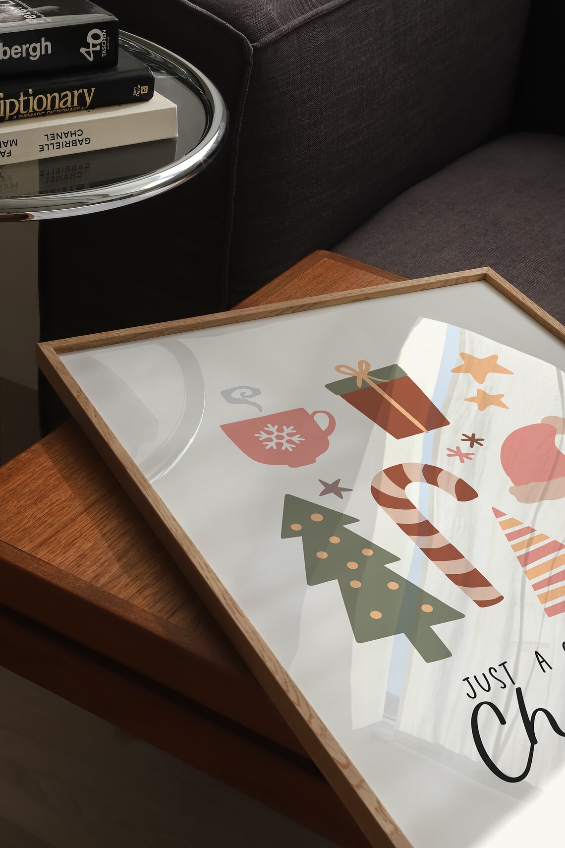 Just A Girl Who Loves Christmas Cute Holiday Icons Neutral Poster - Image 4