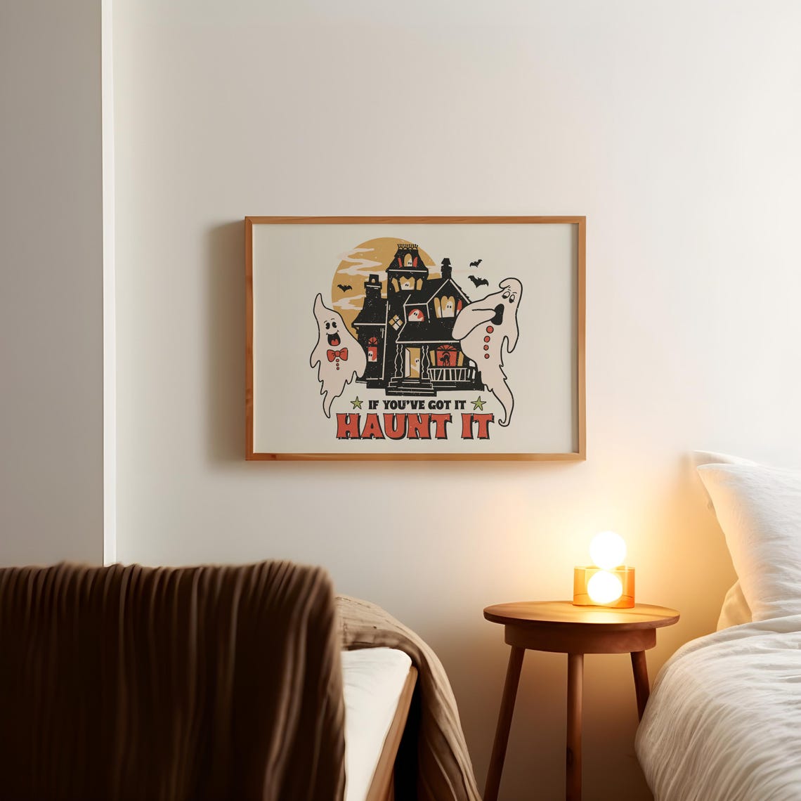If Youve Got It Haunt It Retro Ghosts Haunted House Halloween Poster - Image 4
