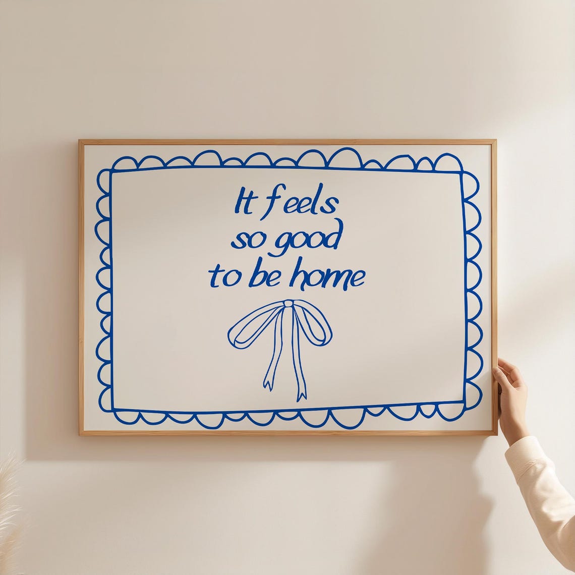 It Feels So Good To Be Home Print Above Bed Decor Affirmation Prints Living Room Art Prints Horizontal Dorm Room Art - Image 5