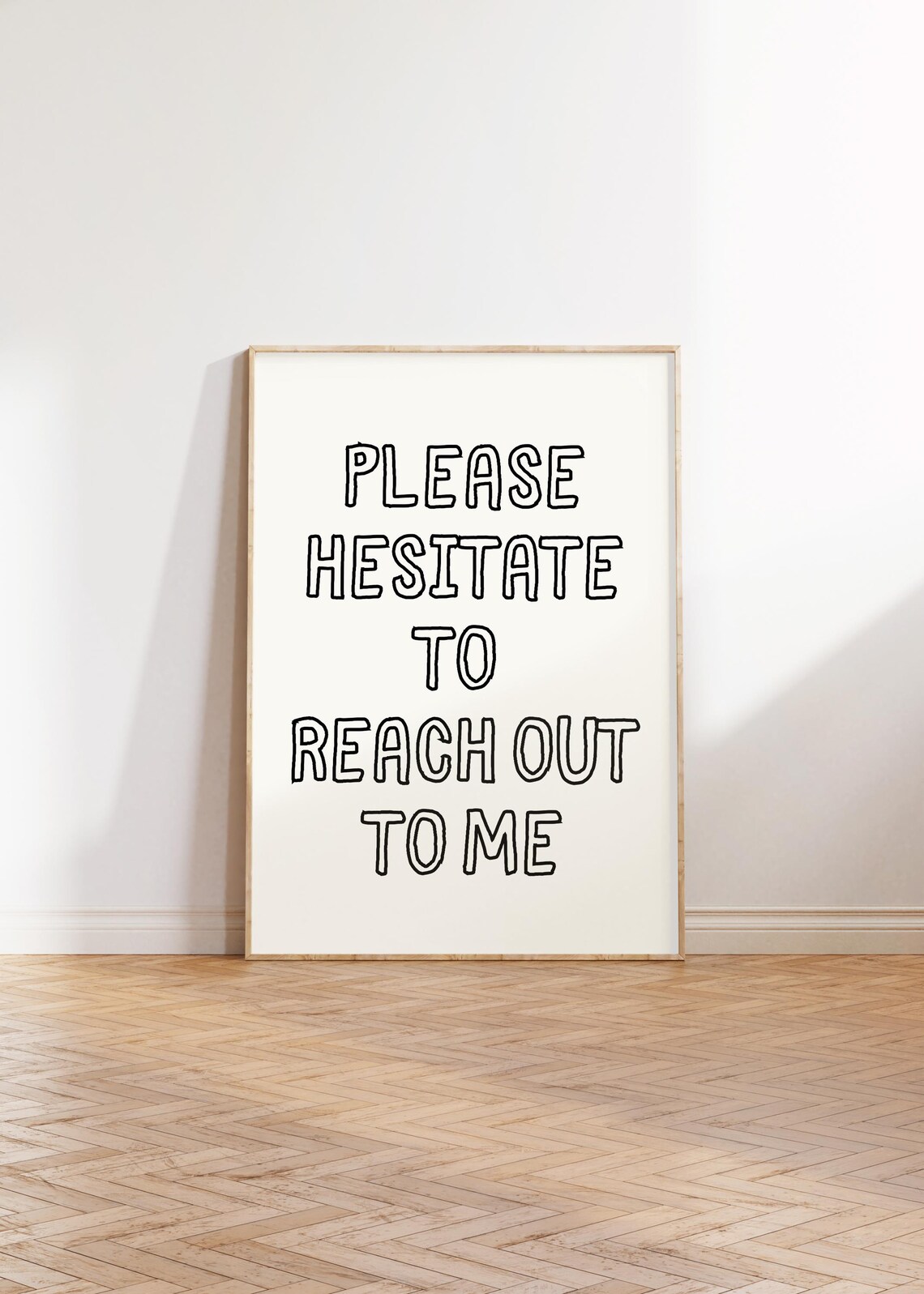 Please Hesitate To Reach Out To Me Funny Office Quote Wall Art - Image 3