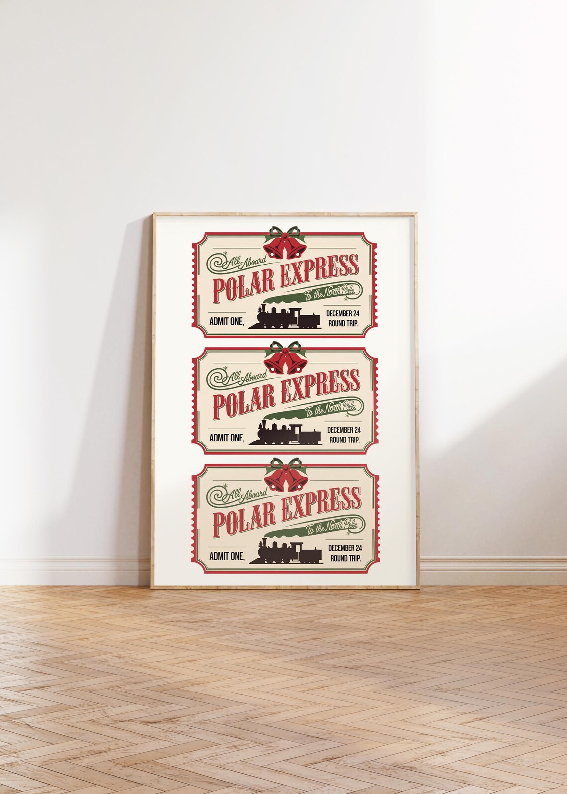 North Pole Ticket Polar Express Christmas Art Print - Image 2