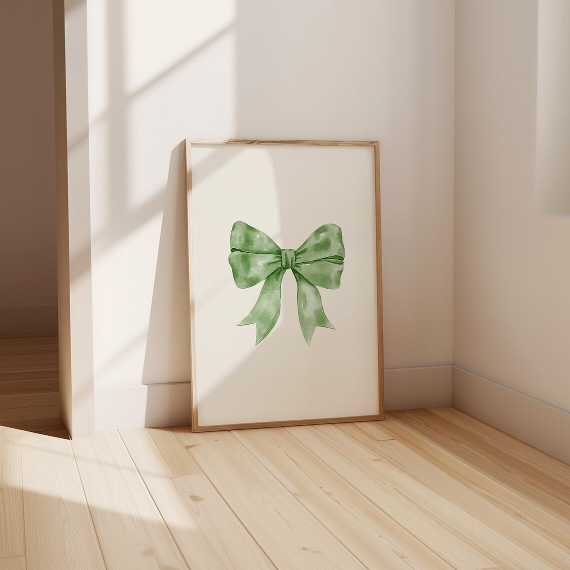 Green Bow Print, Preppy Coquette Wall Art - Image 5