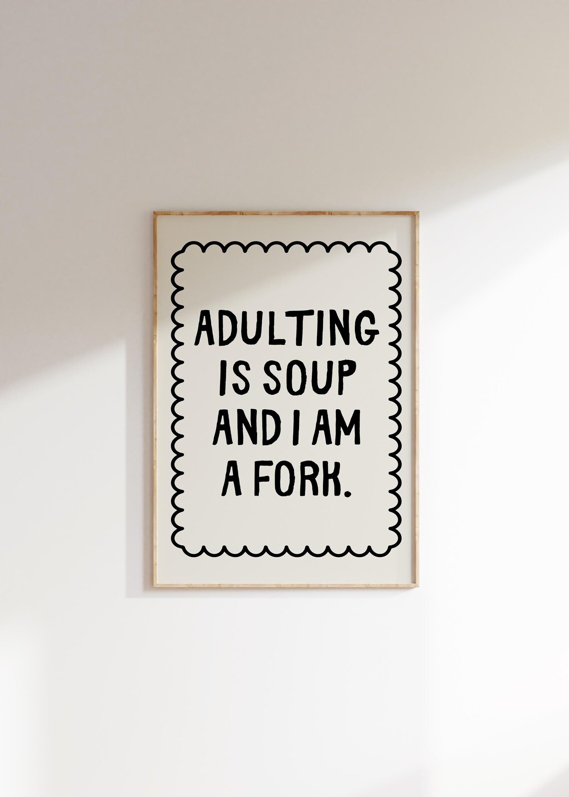Adulting Is Soup And I Am A Fork Retro Poster - Image 3