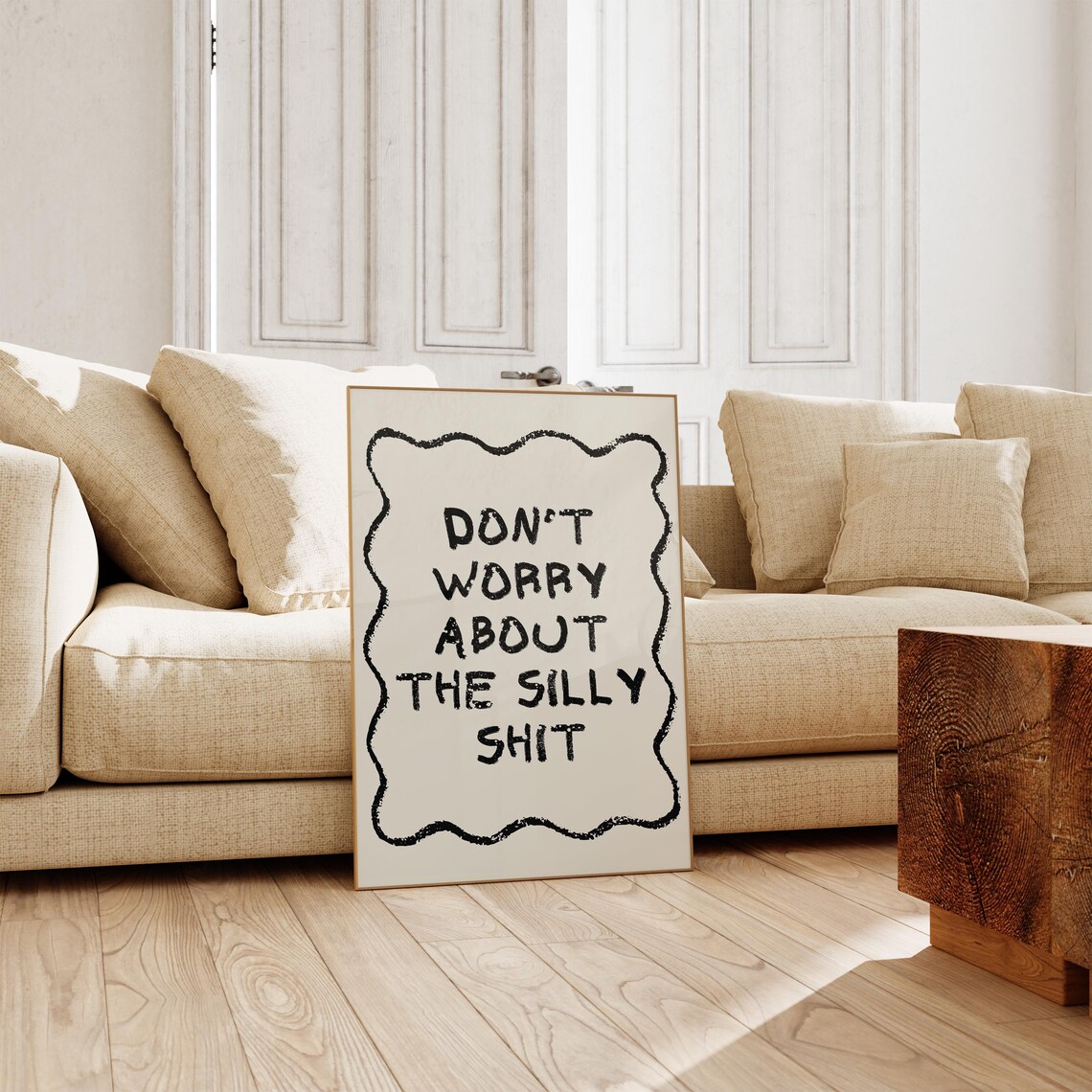 Dont Worry About The Silly Shit, Funny Office Decor - Image 3