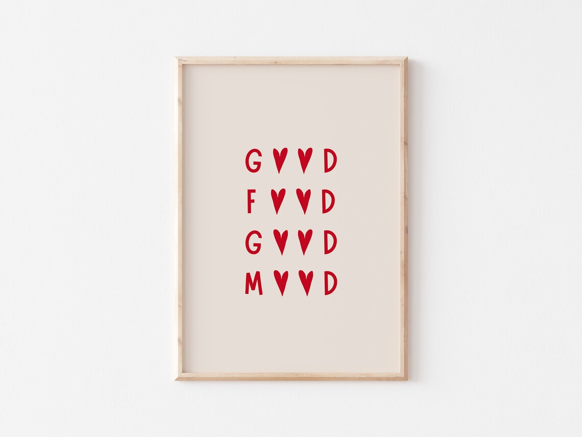 Good Food Good Mood Minimalist Kitchen Art Print - Image 5