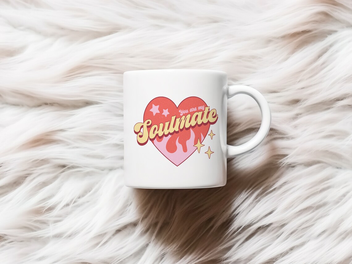 You Are My Soulmate Dripping Heart Retro Valentine Art Print - Image 2