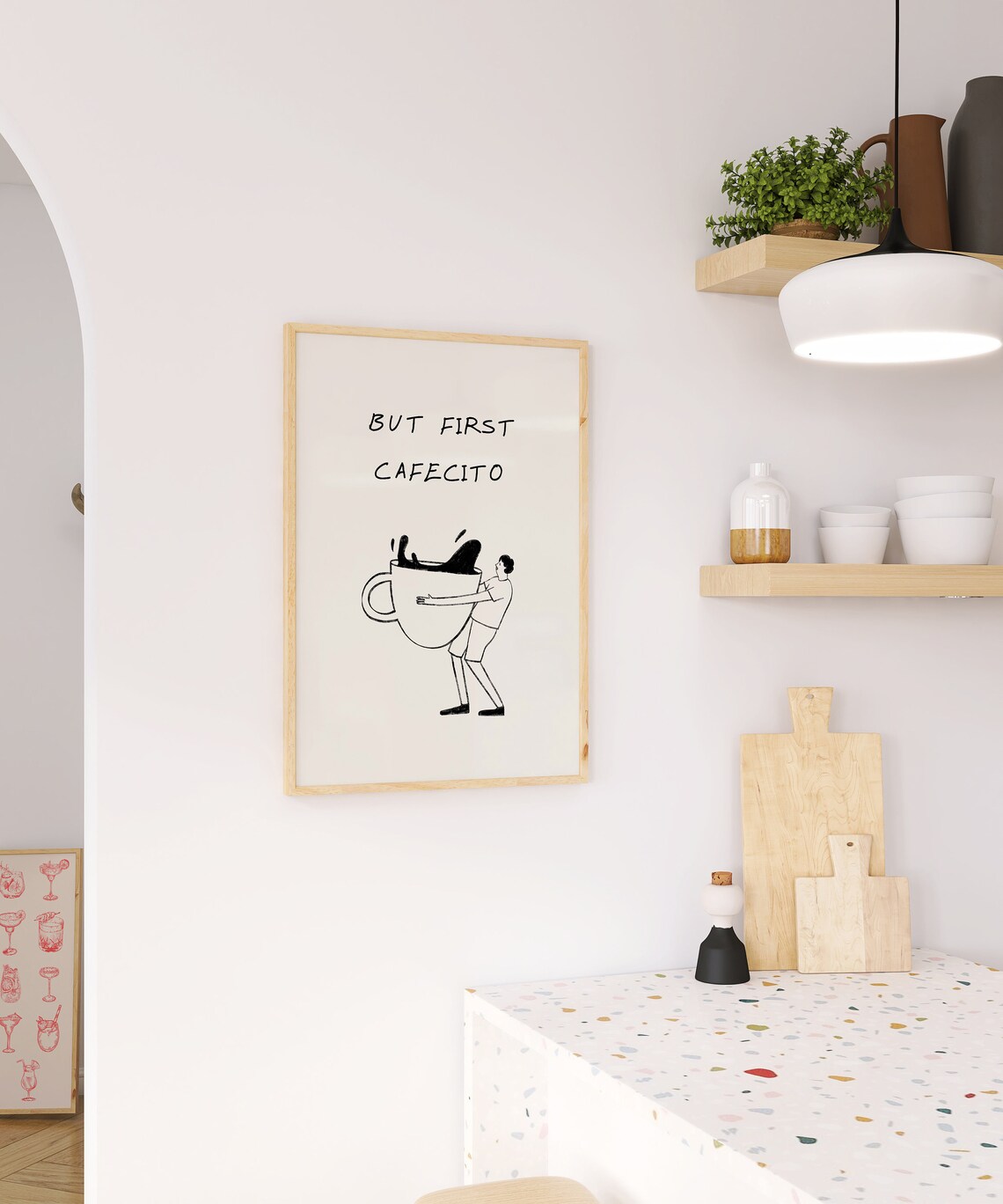 Spanish Coffee Cafecito Poster, Minimalist Kitchen Decor - Image 3