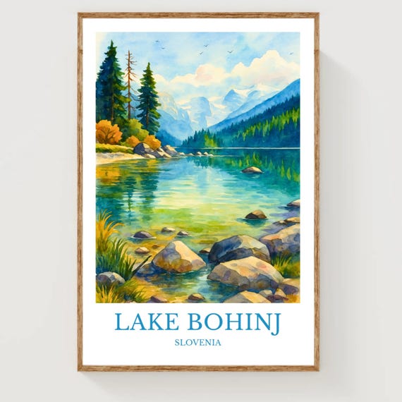 Lake Bohinj Nature Travel Poster