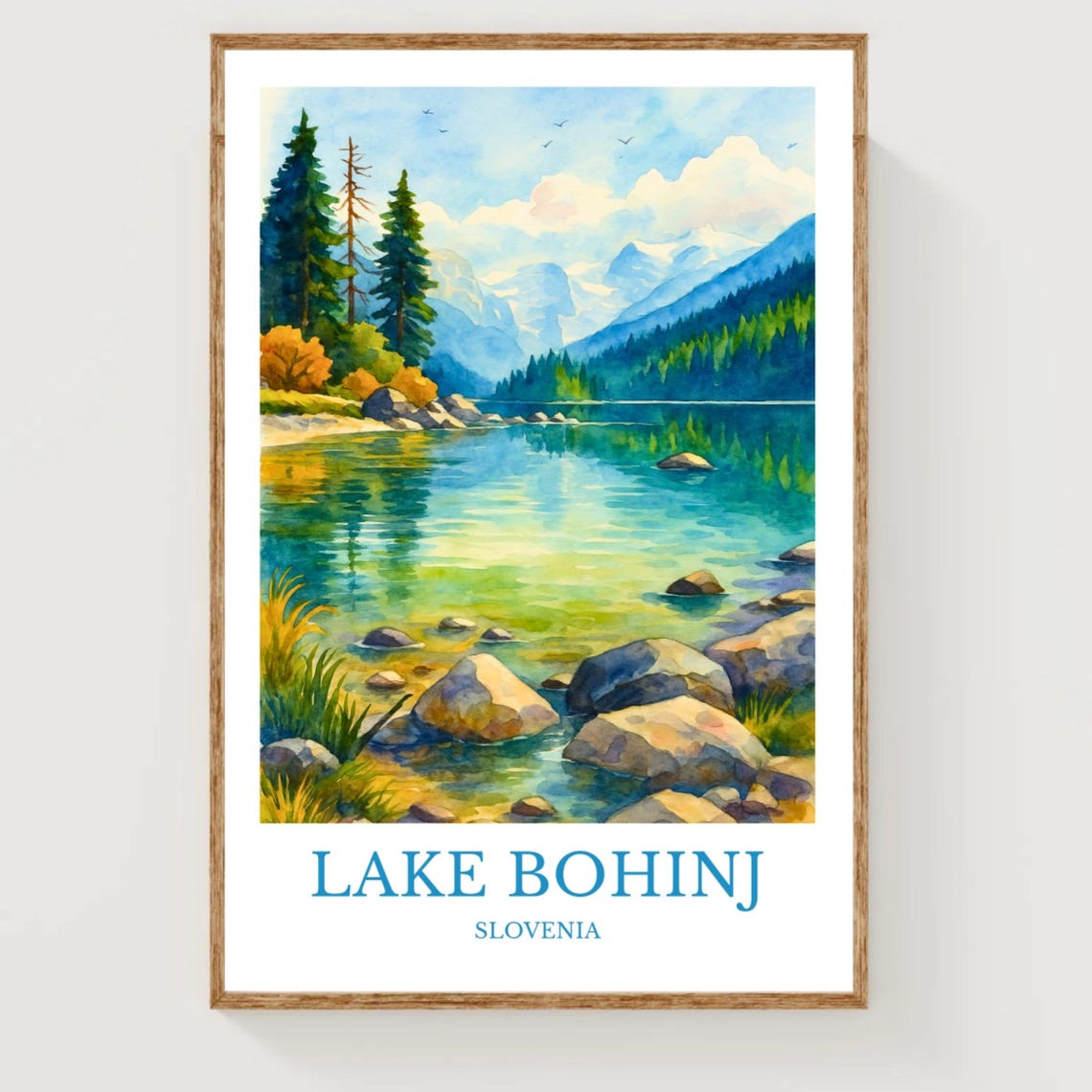 Lake Bohinj Nature Travel Poster