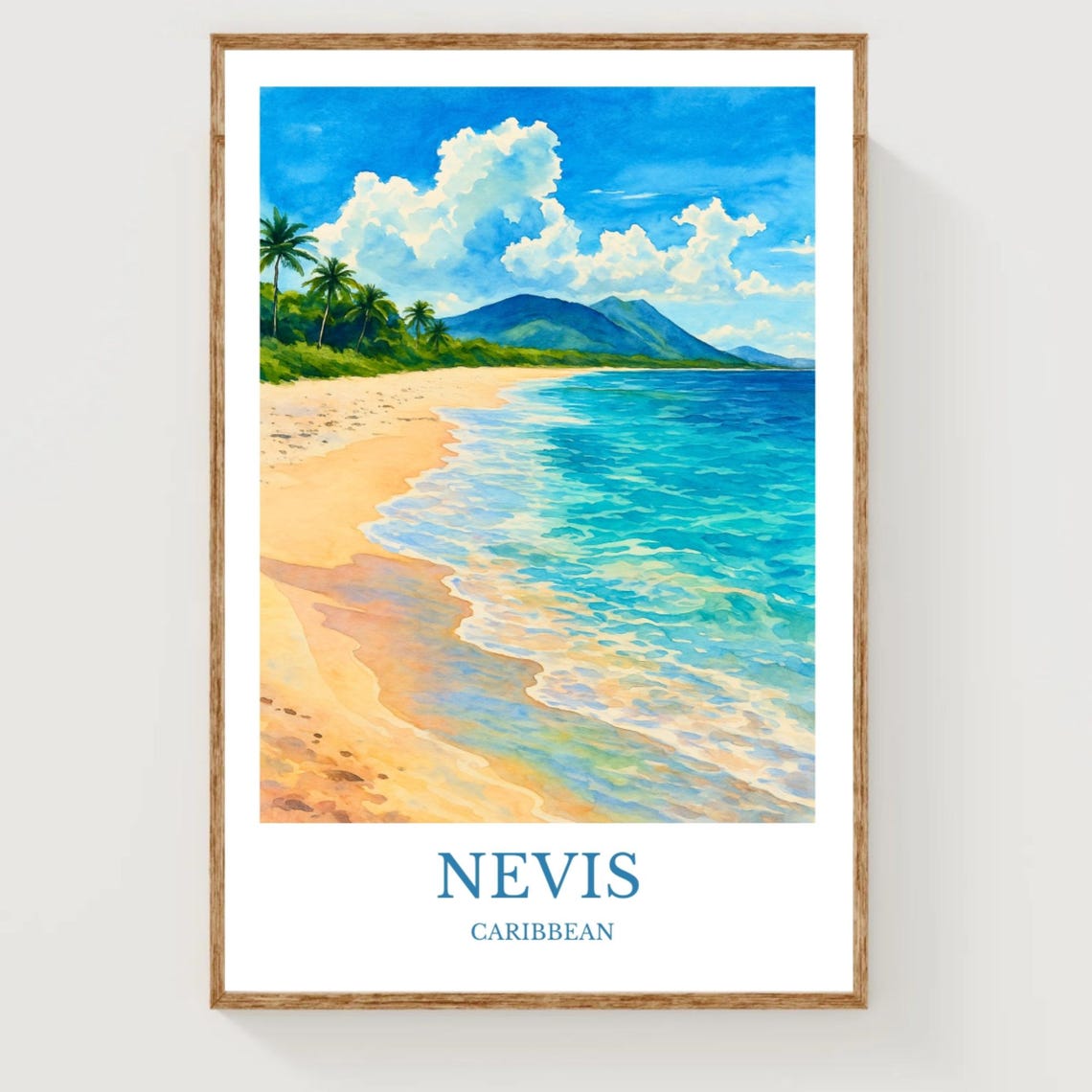Nevis Travel Poster