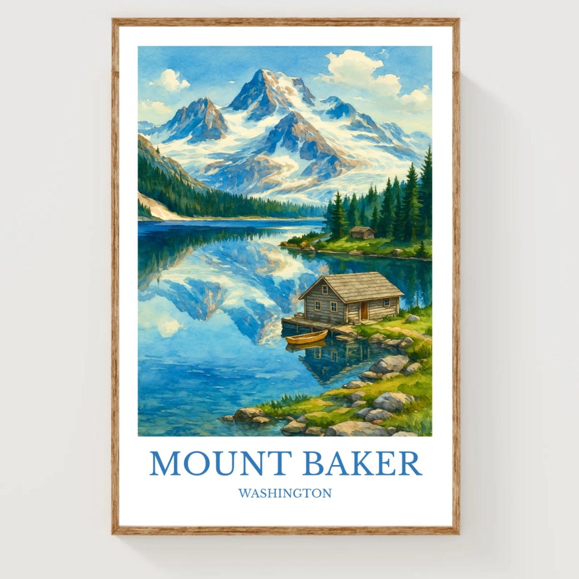 Mount Baker Travel Poster