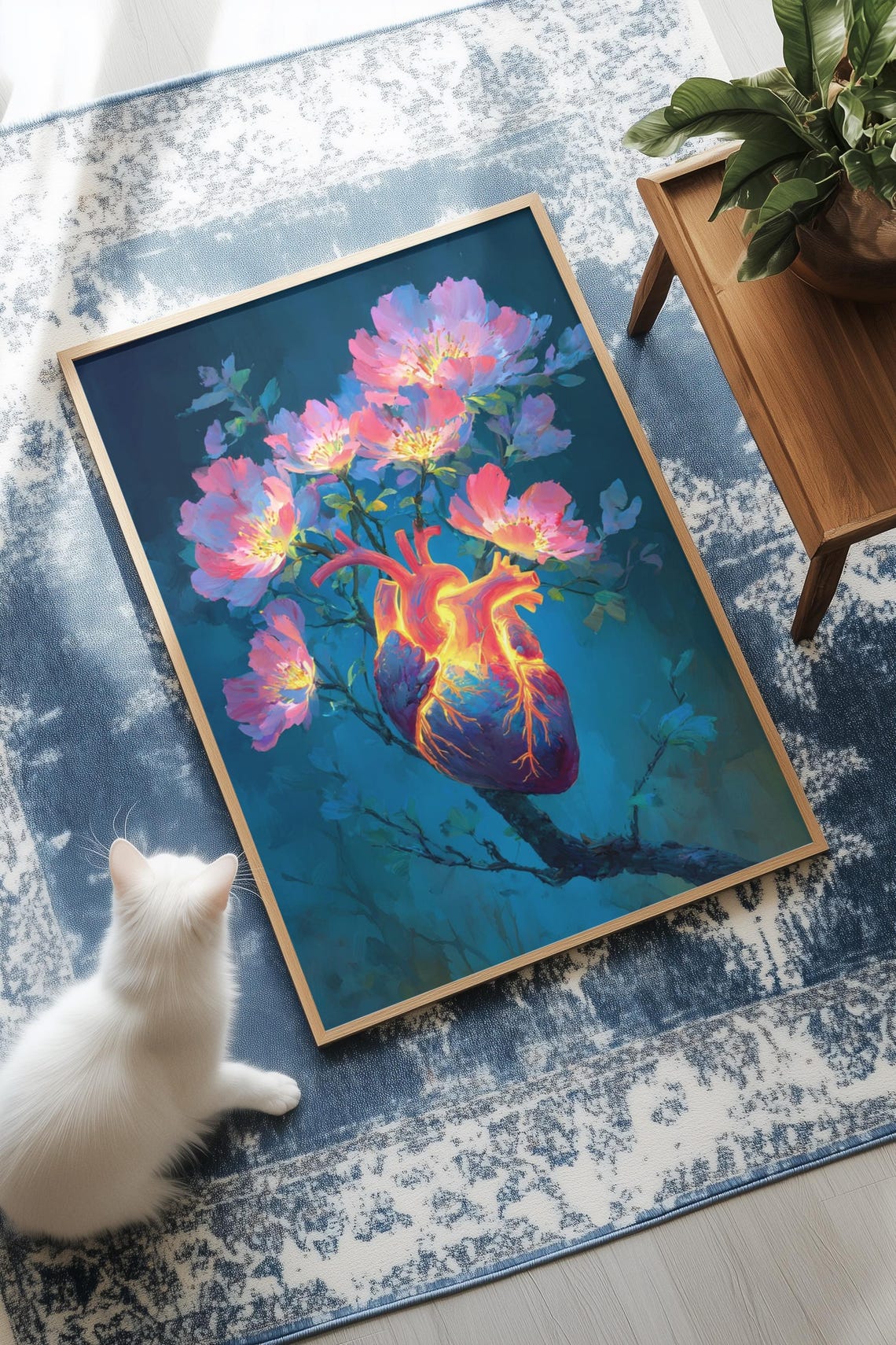 Human Heart Tree Art Print Surreal Fantasy Decor