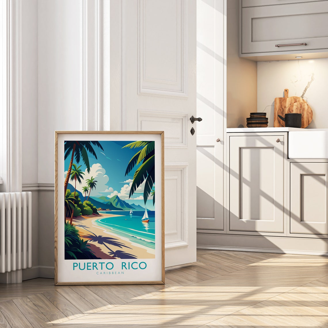 Puerto Rico Travel Print Puerto Rico Poster Caribbean Puerto Rico Art Travel Poster Island Poster Coastal Decor Traveller Gift - Image 3
