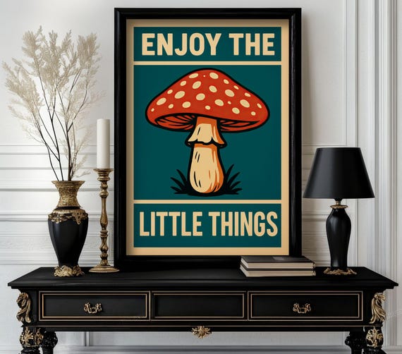Funny Animal Quote Poster Enjoy The Little Things Trending Decor White Elephant Gift Lover Cute Motivational 10