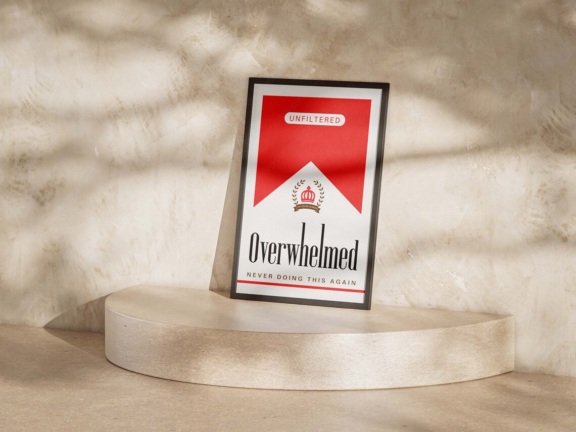 Marlboro Cigarette Ad Poster, Mid-Century Humor - Image 5