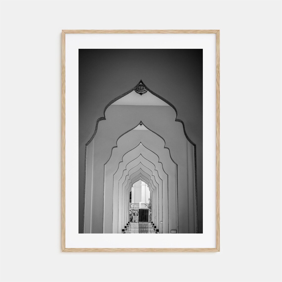 Moorish Pointed Arch Corridor Islamic Style Architecture Poster