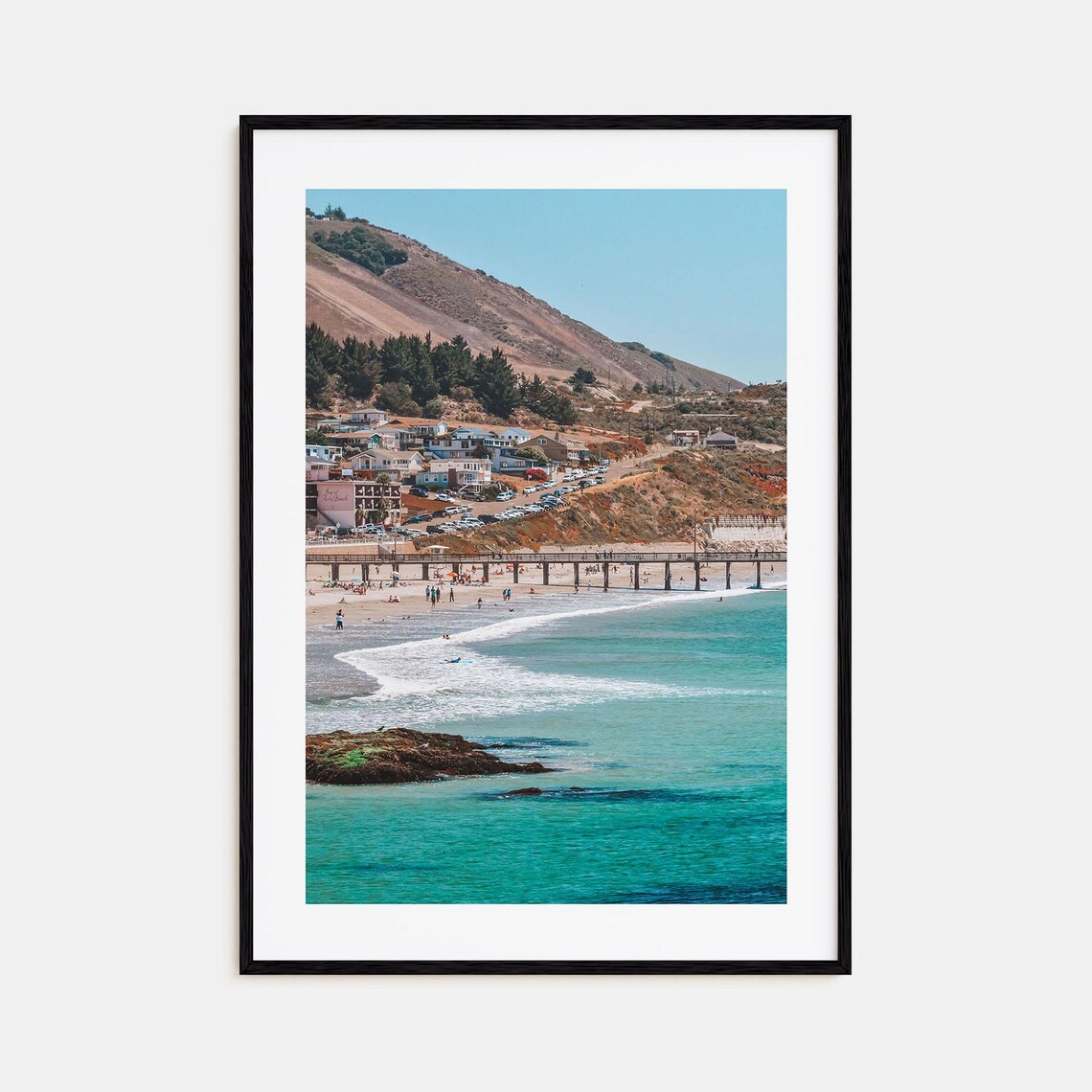 Avila Beach California Pier Turquoise Water Photo Art Poster