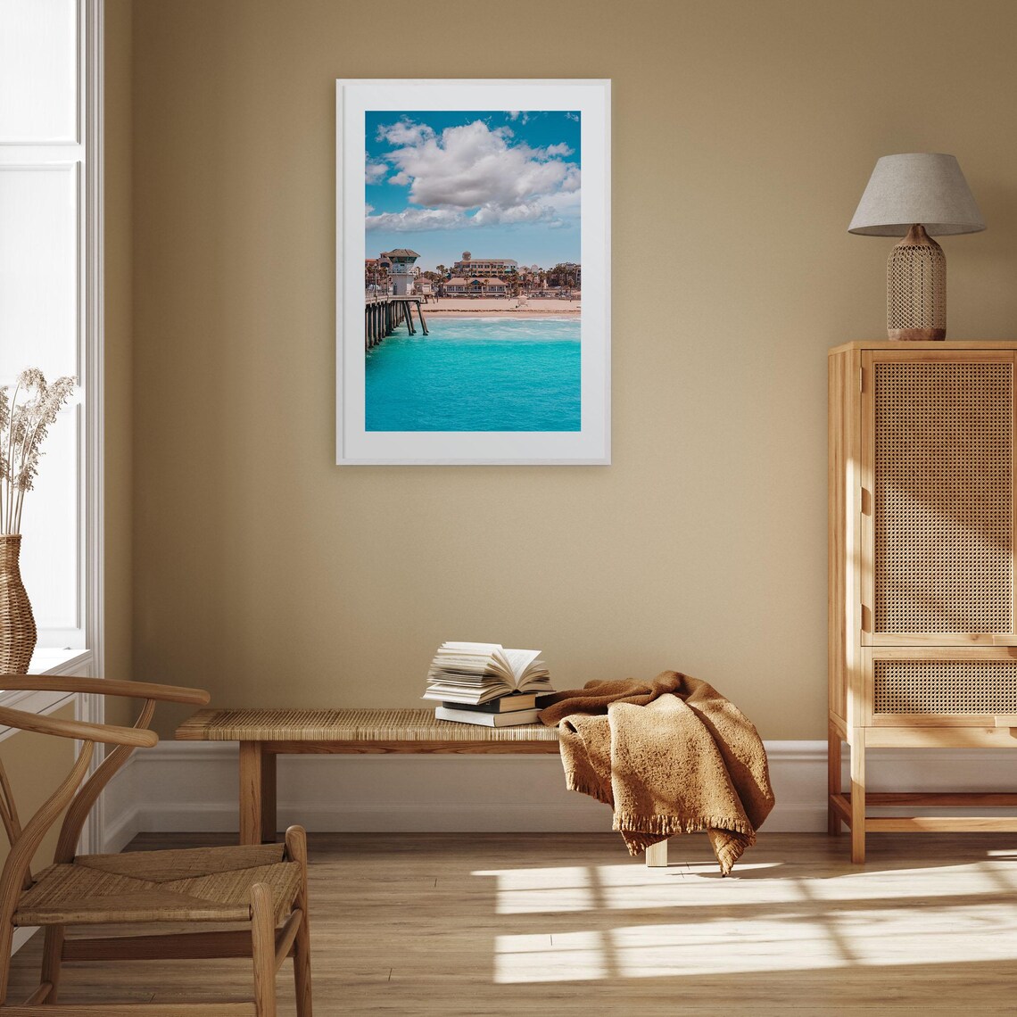 Huntington Beach Colorful Poster Print No 1 Huntington Beach Photo Art Huntington Beach Decor Travel Print Street Map Poster City Map - Image 3