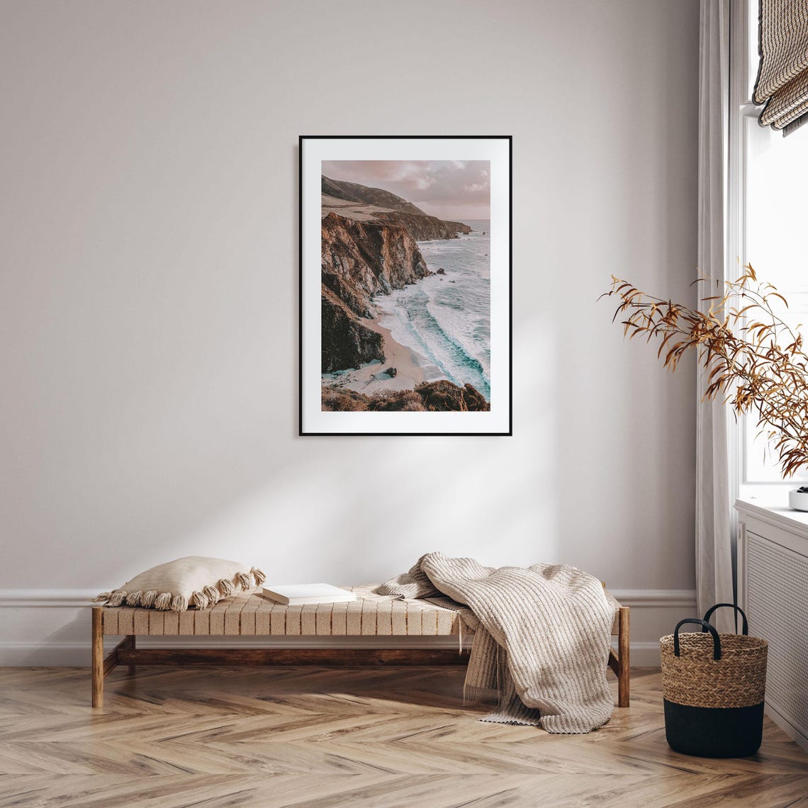 Big Sur California Rugged Cliffs Ocean Waves Photo Art Poster - Image 2