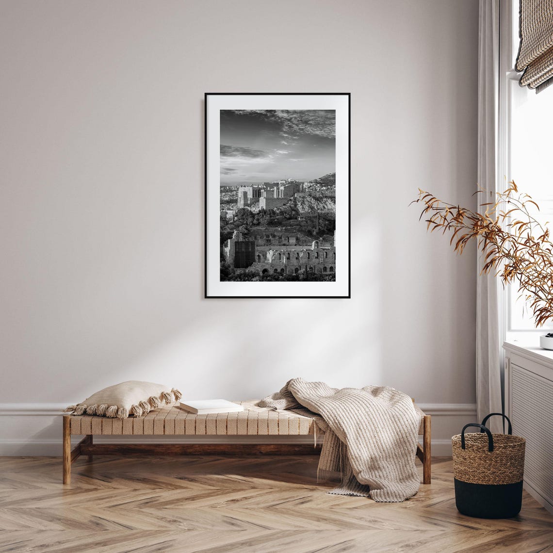 Athens Acropolis Parthenon Black And White Greece Ruins Poster - Image 2