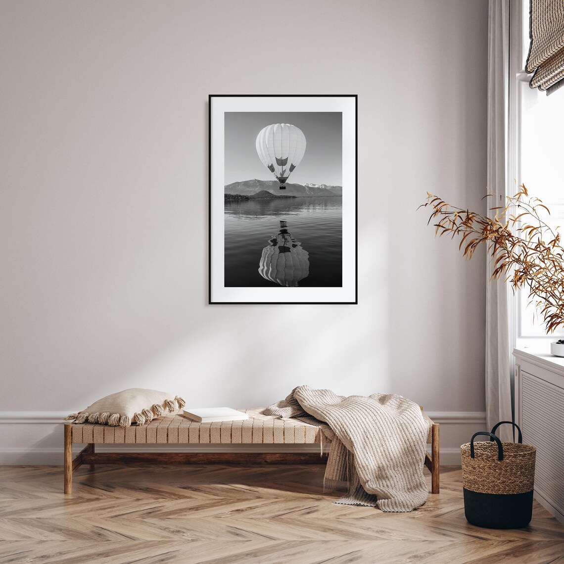 Lake Tahoe Black and White Travel Poster Print - Image 2