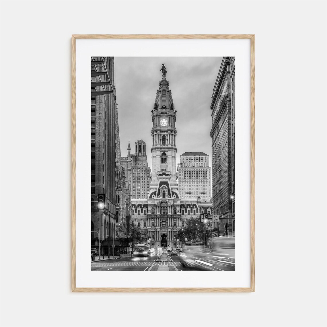Philadelphia Black And White Travel Poster Print