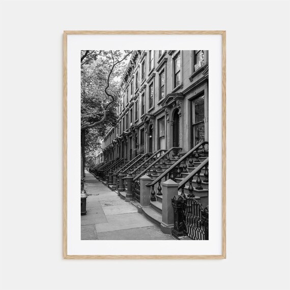 Brooklyn Black And White Travel Poster, Photo Print