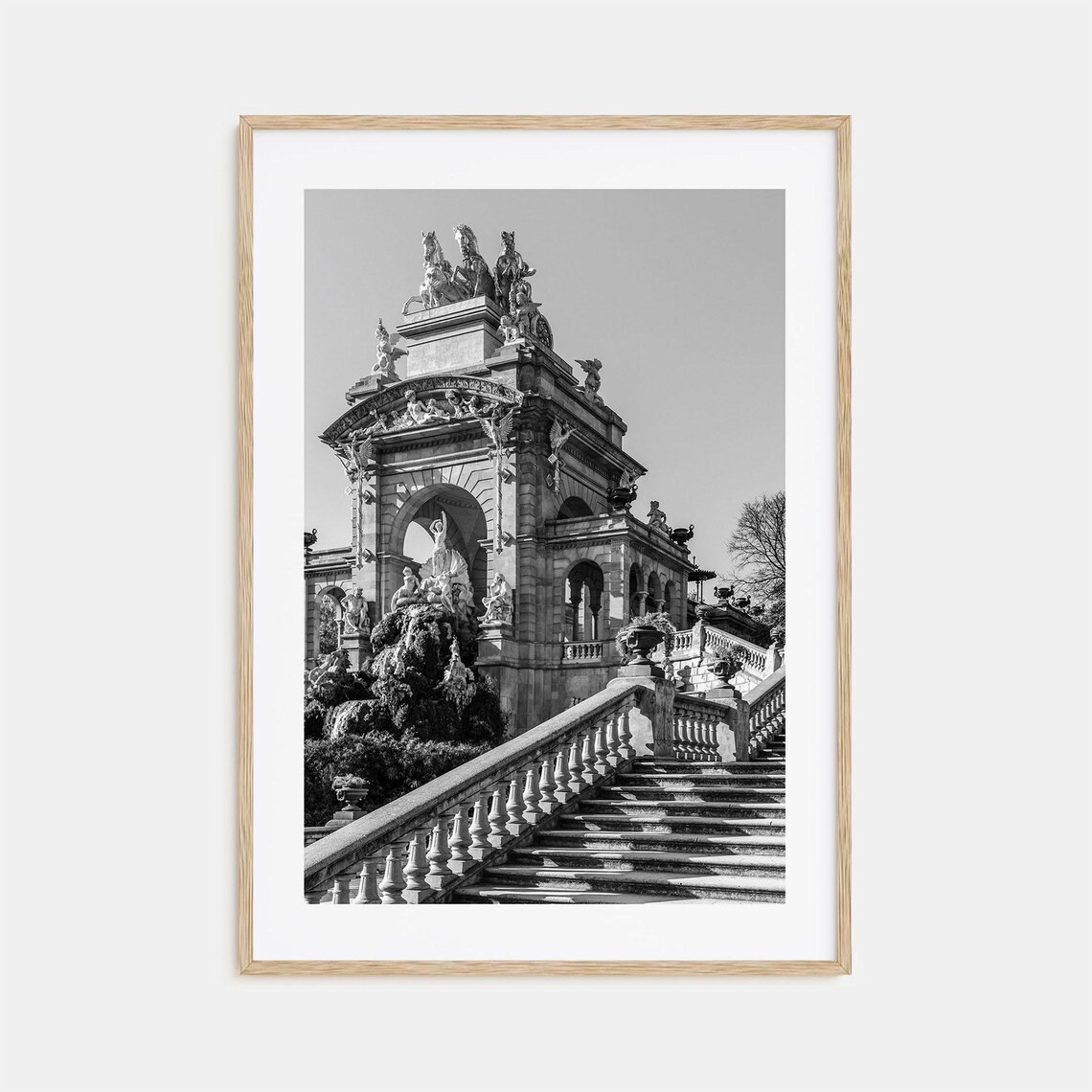 Barcelona Black And White Travel Poster Print No 3