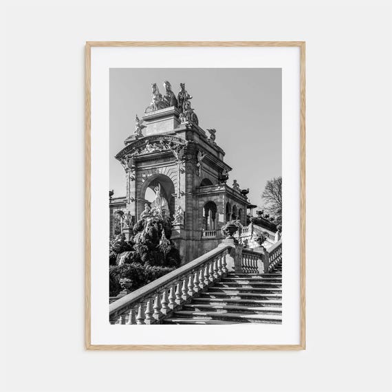 Barcelona Black And White Travel Poster Print No 3