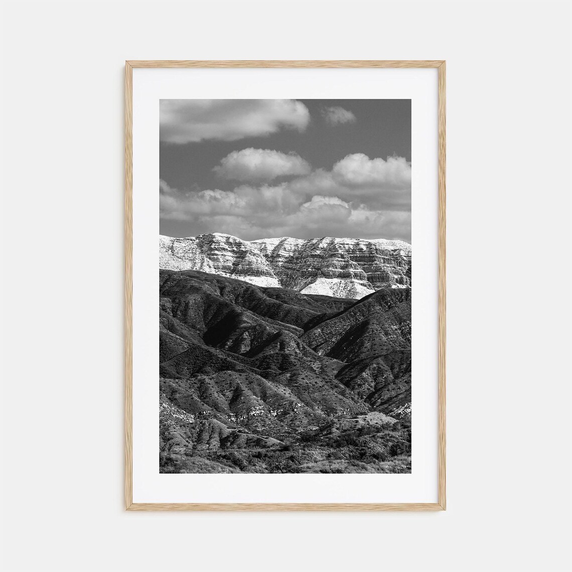 Ojai Black and White Travel Poster, Photo Print