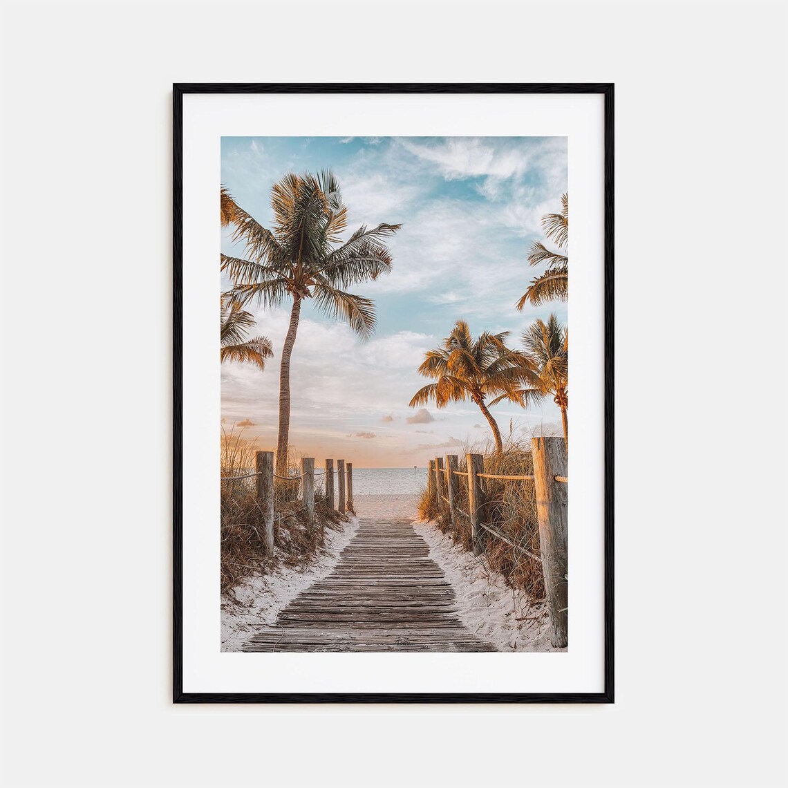 Key West Colorful Travel Poster, Street Map Print