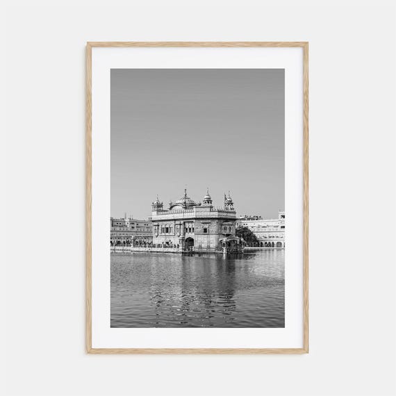 Punjab Black and White Travel Poster Print