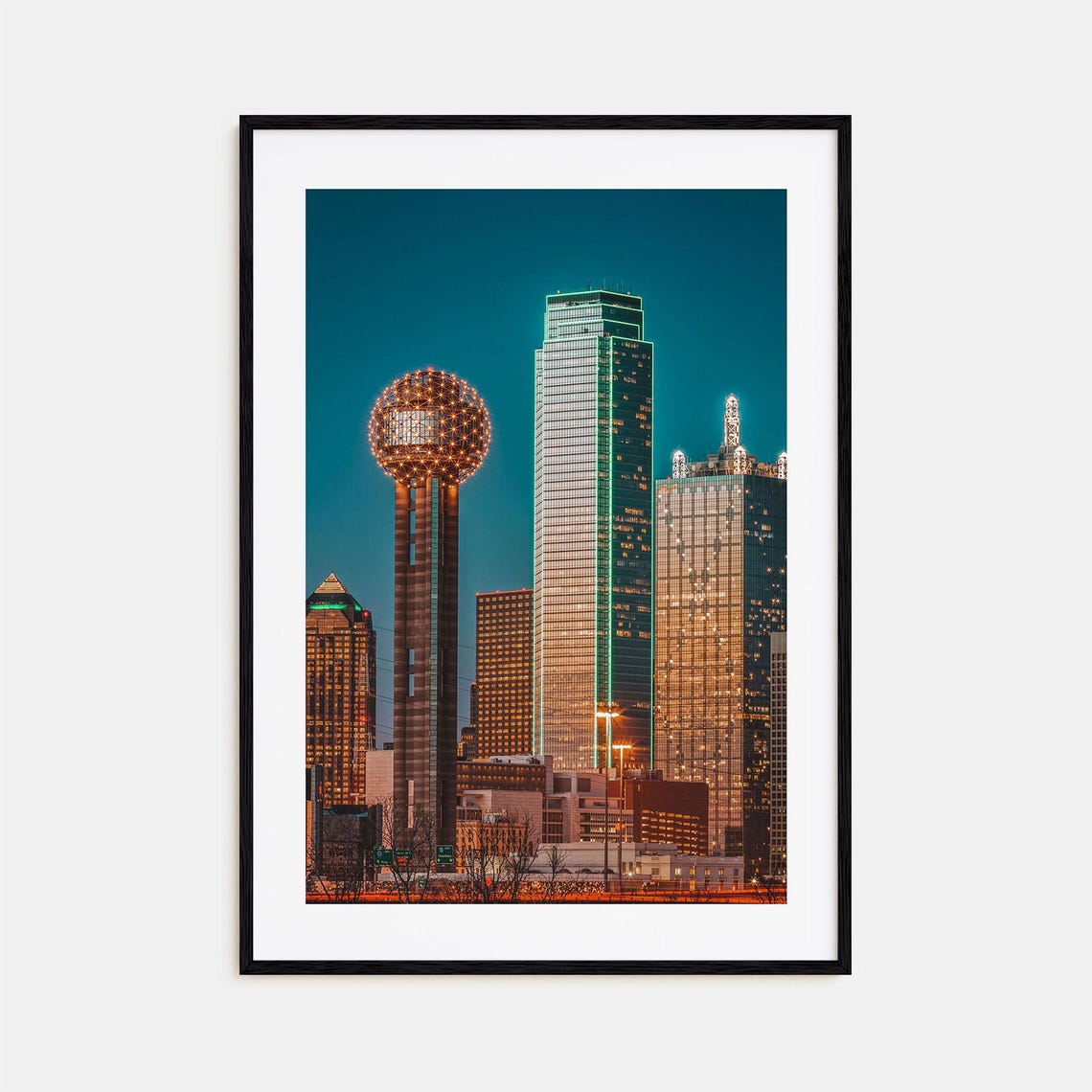 Dallas Colorful Poster Print No 3 Dallas Photo Wall Art Dallas Wall Decor Dallas Travel Print Dallas Street Map Poster City Map