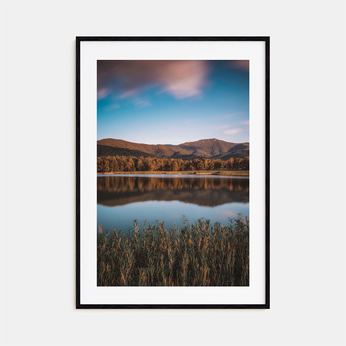 Mountain Lake Reflection Calm Water Landscape Photography Print