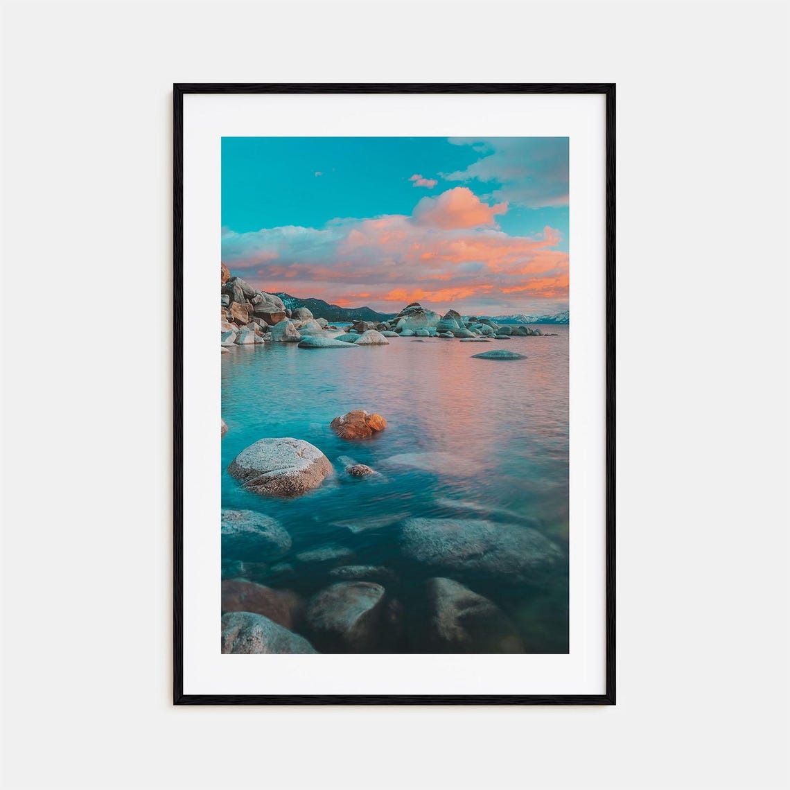 Lake Tahoe Colorful Poster Print No 2 Lake Tahoe Photo Wall Art Decor Lake Tahoe Travel Print Lake Tahoe Street Map Poster City Map