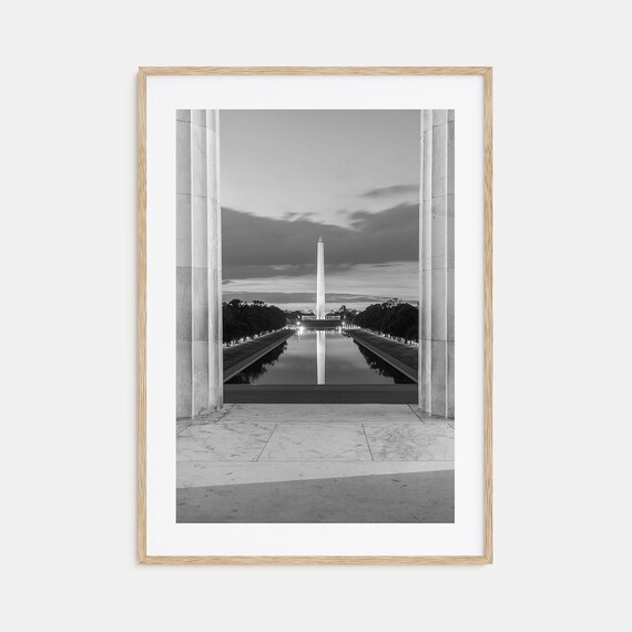 Washington DC Black and White Travel Poster