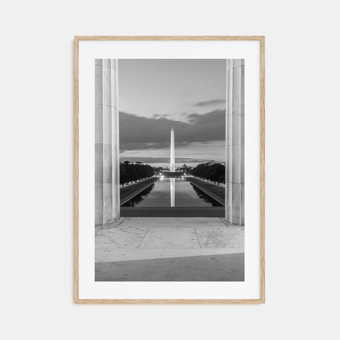 Washington DC Black and White Travel Poster