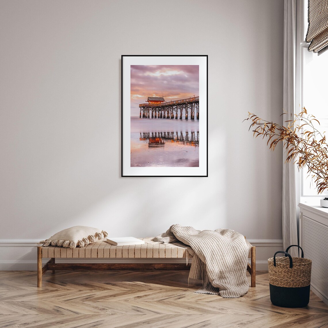 Cocoa Beach Pier Poster Sunset Florida Fishing Pier Ocean Art - Image 2