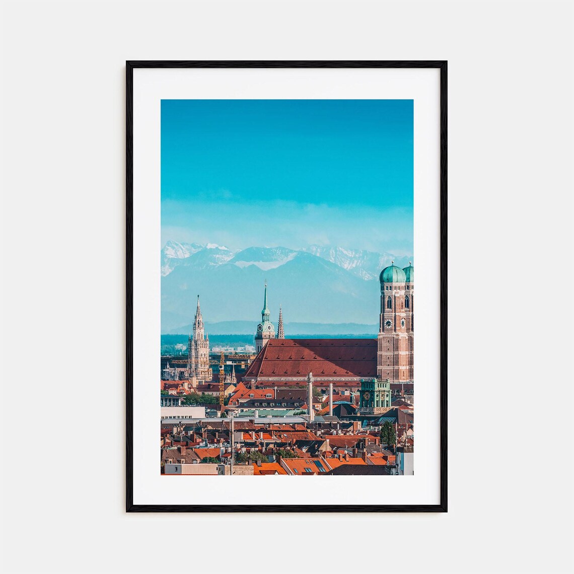 Munich Street Map Travel Poster, City Wall Decor