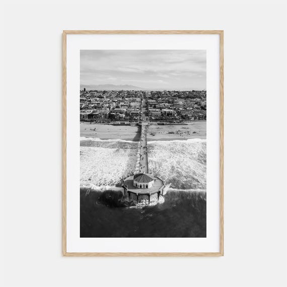 Manhattan Beach Photo Poster Print Map Art Print