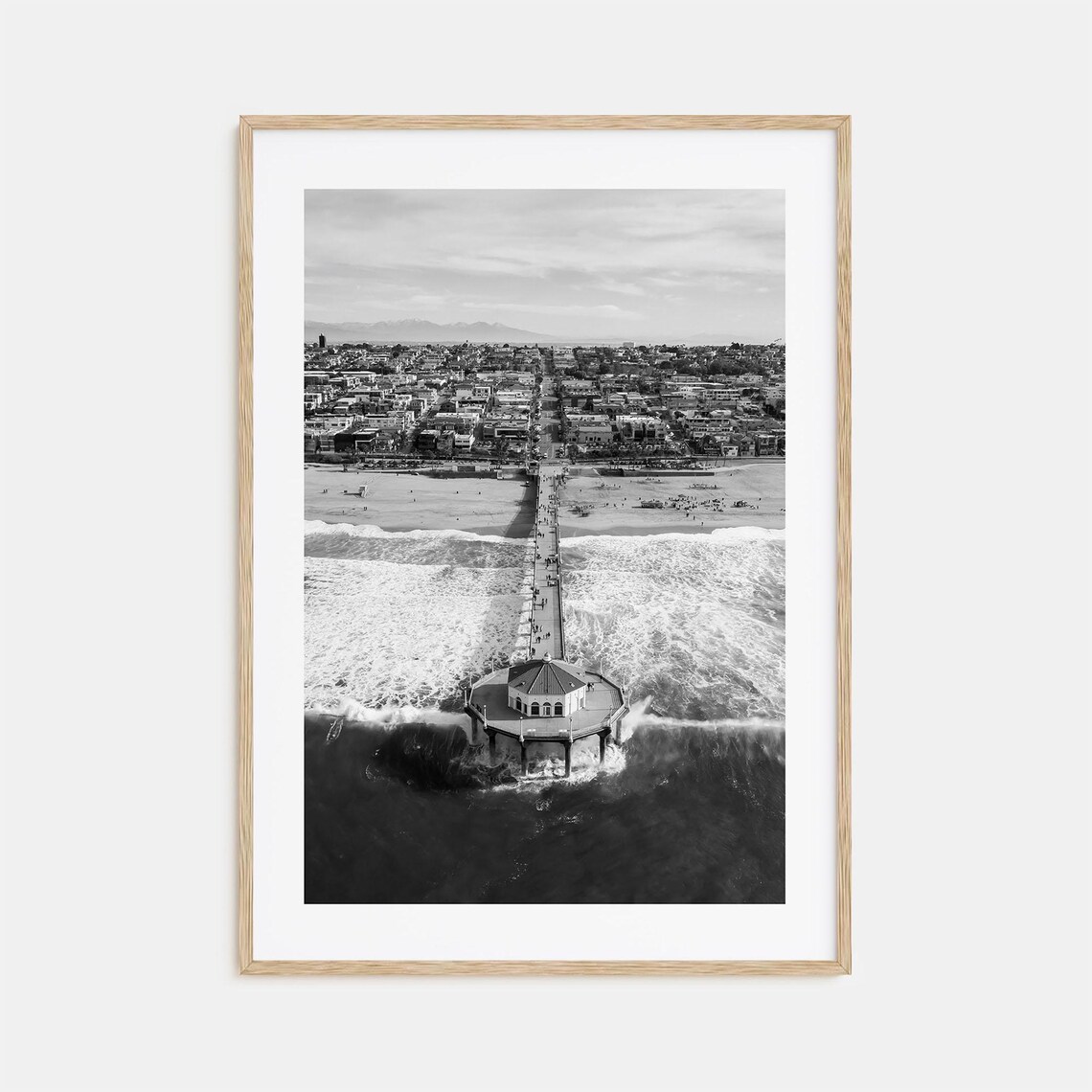 Manhattan Beach Photo Poster Print Map Art Print
