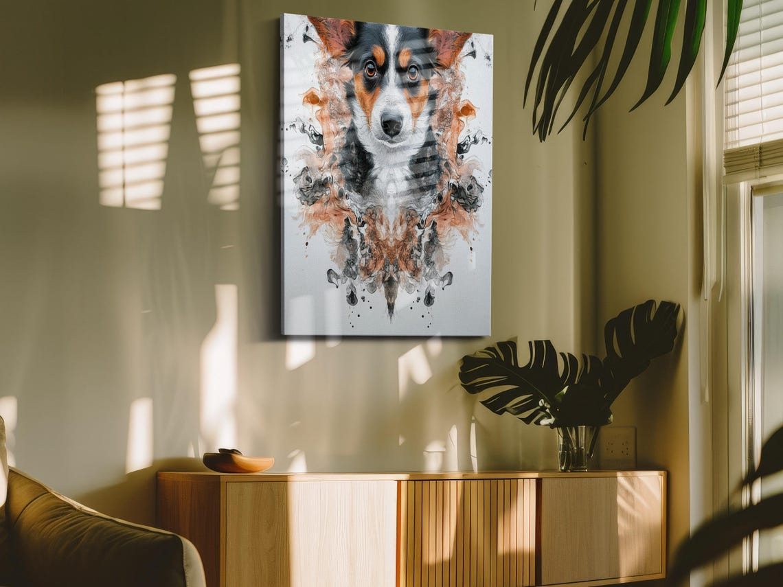 Corgi Ink Splash Poster Print - Image 4