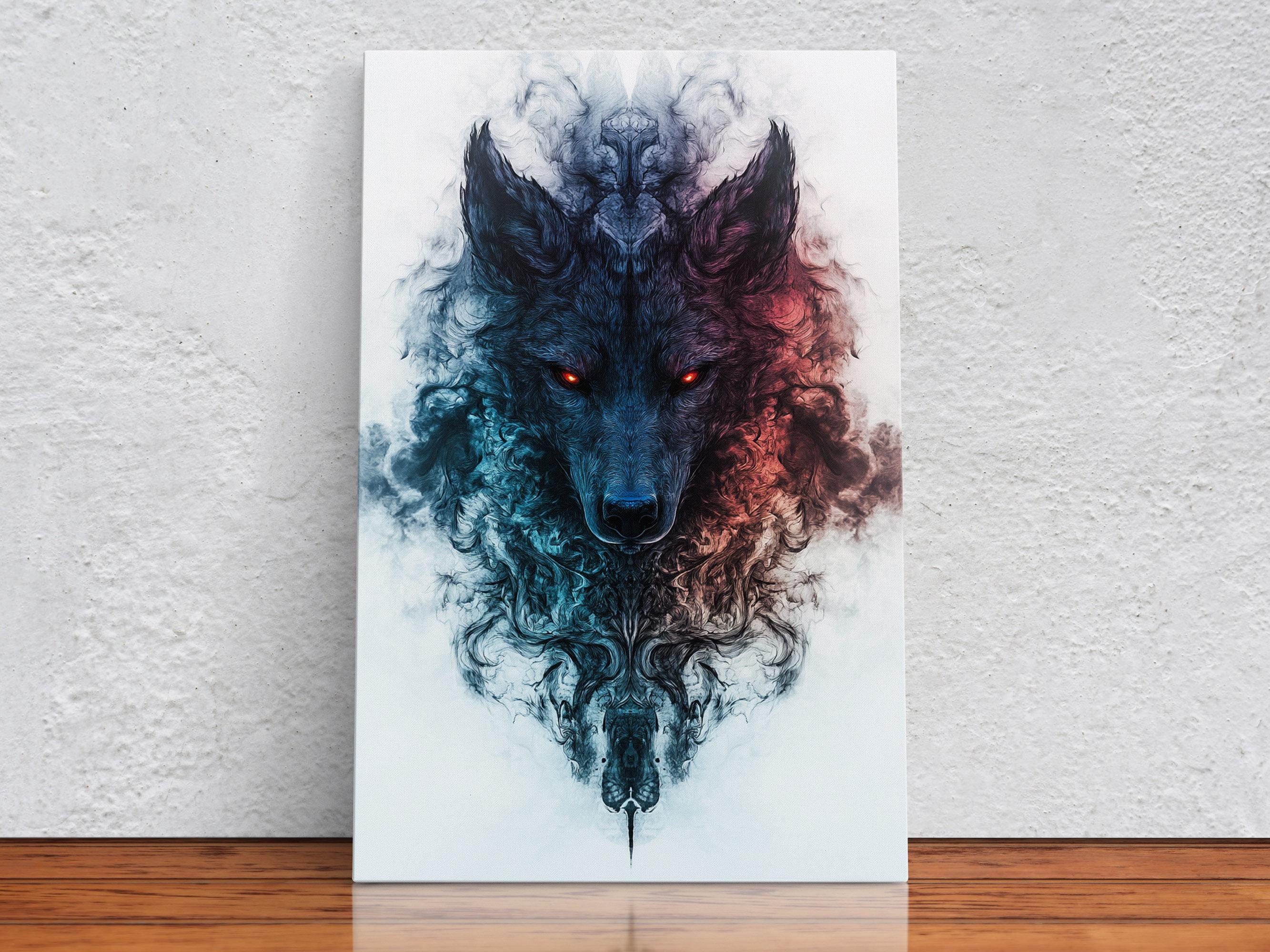 Wolf Portrait - Vibrant Animal Art Print