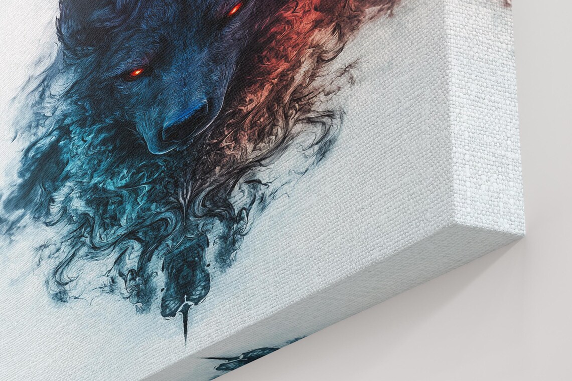 Wolf Portrait - Vibrant Animal Art Print - Image 5