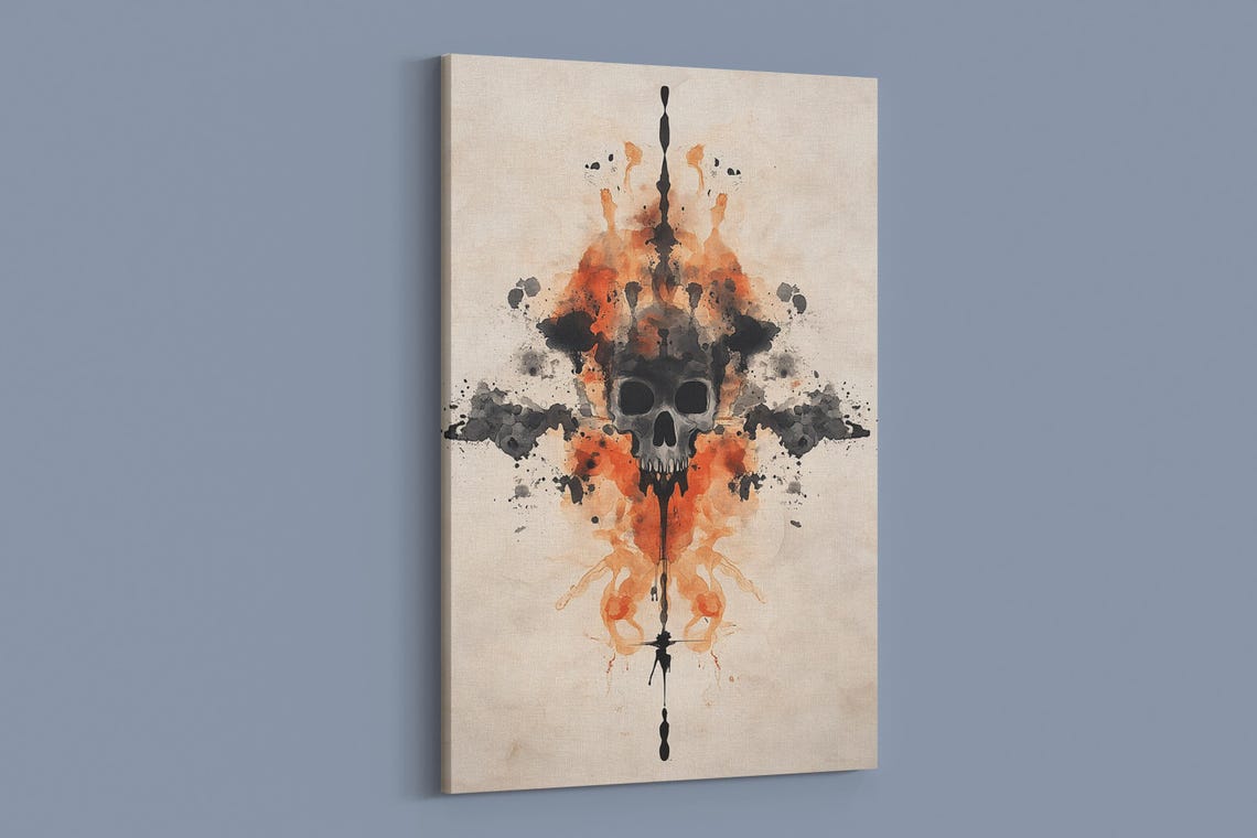 Abstract Skull Energy Burst Art Print - Image 2