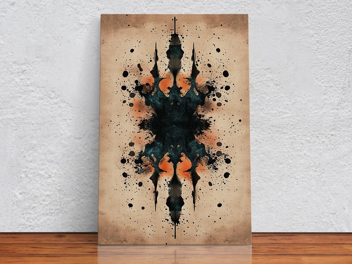 Abstract Inkblot Symmetry Wall Art Print - Image 2